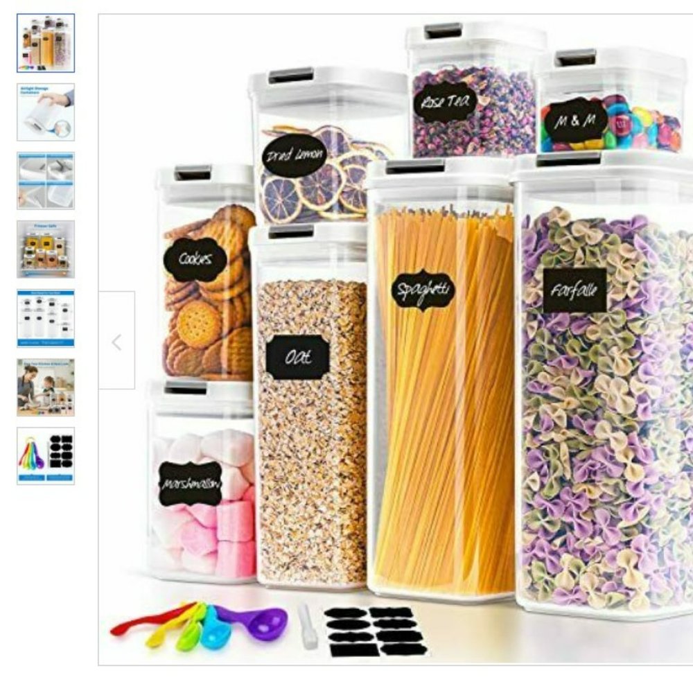 8pc Storage container set & 5pc measuring spoons